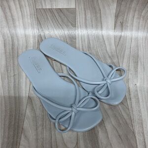 Amiana Light Blue Bow Sandals